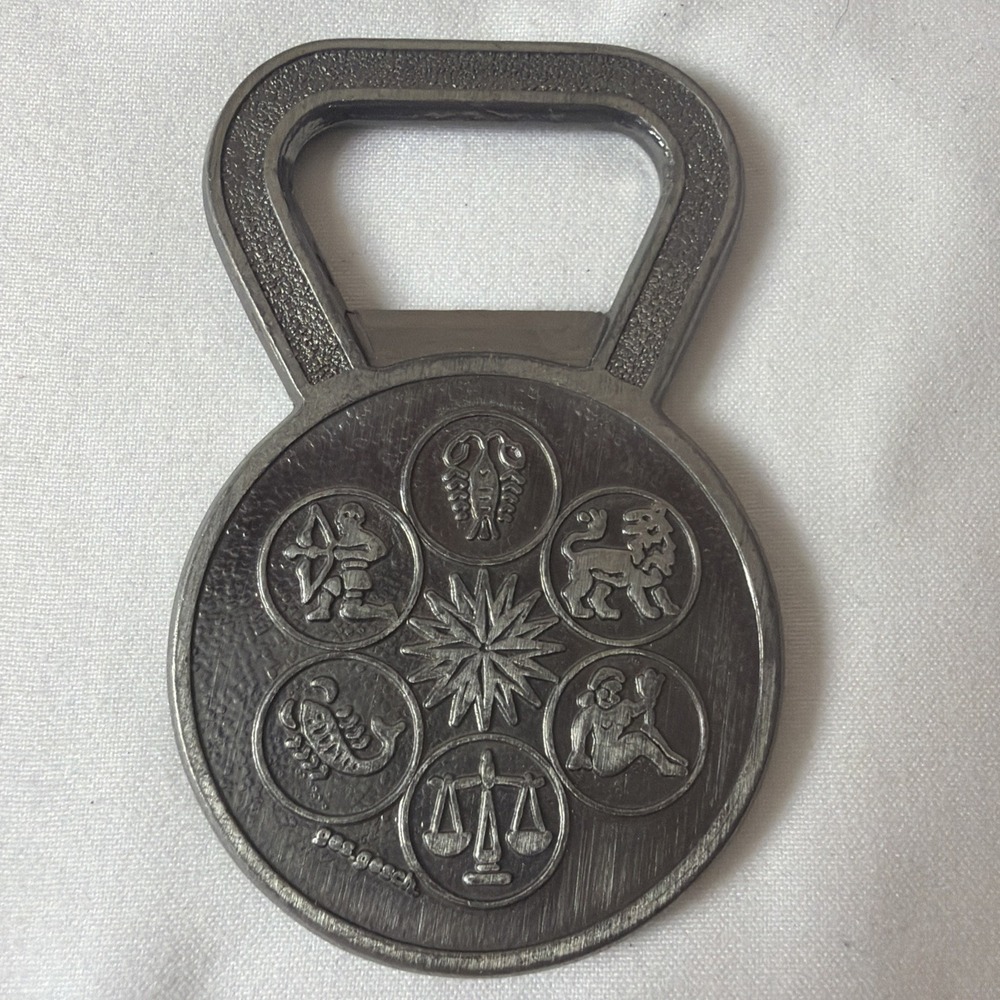 Vintage Metal Zodiac Bottle Opener